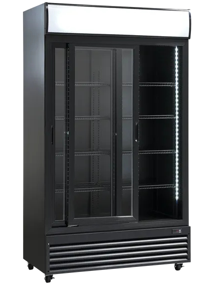 ScanDomestic SD 1002 BSLE Displaykabinet til køleskab 670 L Fritstående D ScanDomestic SD 1002 BSLE Displaykabinet til køleskab 670 L Fritstående D